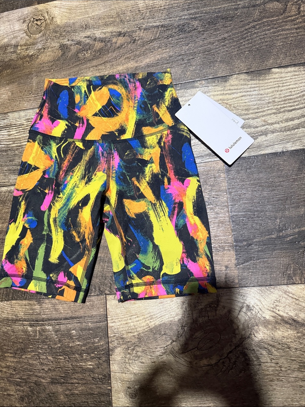 lululemon athletica Multicolor Abstract Print Bike Shorts